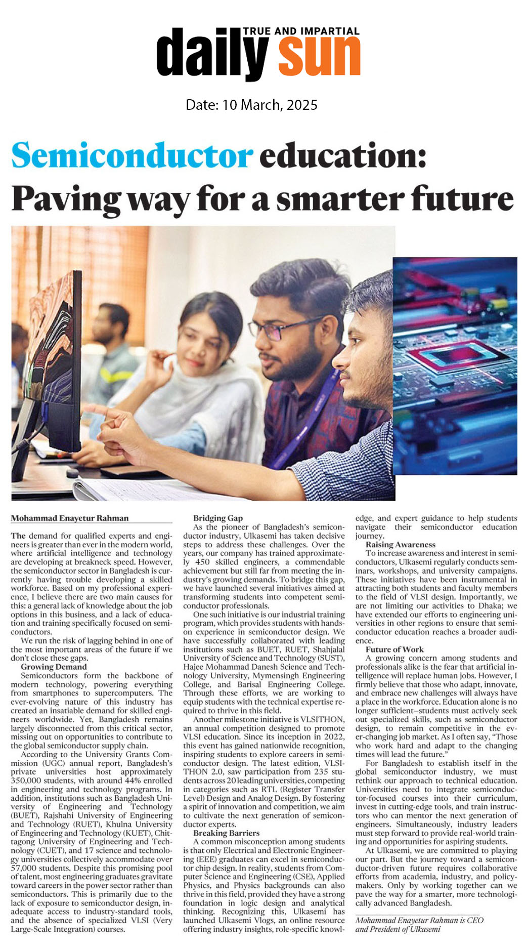 Semiconductor education: Paving way for a smarter future